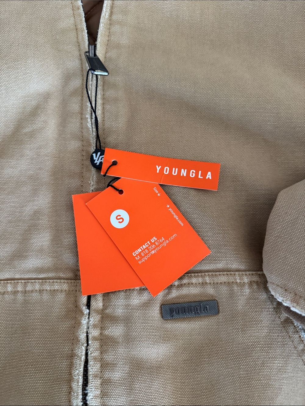 YoungLA Heavy Work Jacket in Tan - Picture 2 of 5